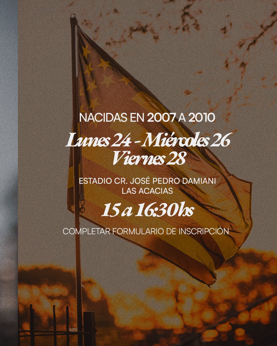 ⚠️ Llamado a aspirantes 

🔗 Completar el formulario de inscripción: forms.gle/ns3FoJKTtsdS75…