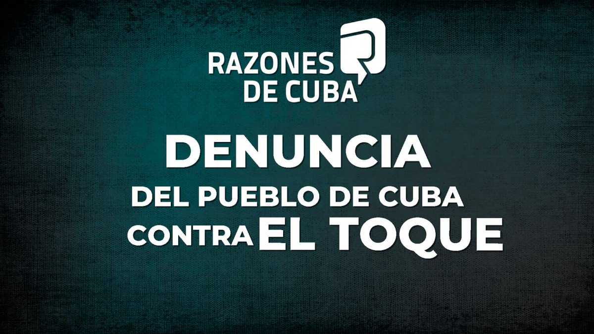Esta noche, al finalizar la Emisión Estelar del NTV, saldrá al aire el programa especial El Pueblo de Cuba denuncia al Toque. Los canales Cubavisión y Caribe, así como sus plataformas en redes digitales, lo transmitirán íntegramente.