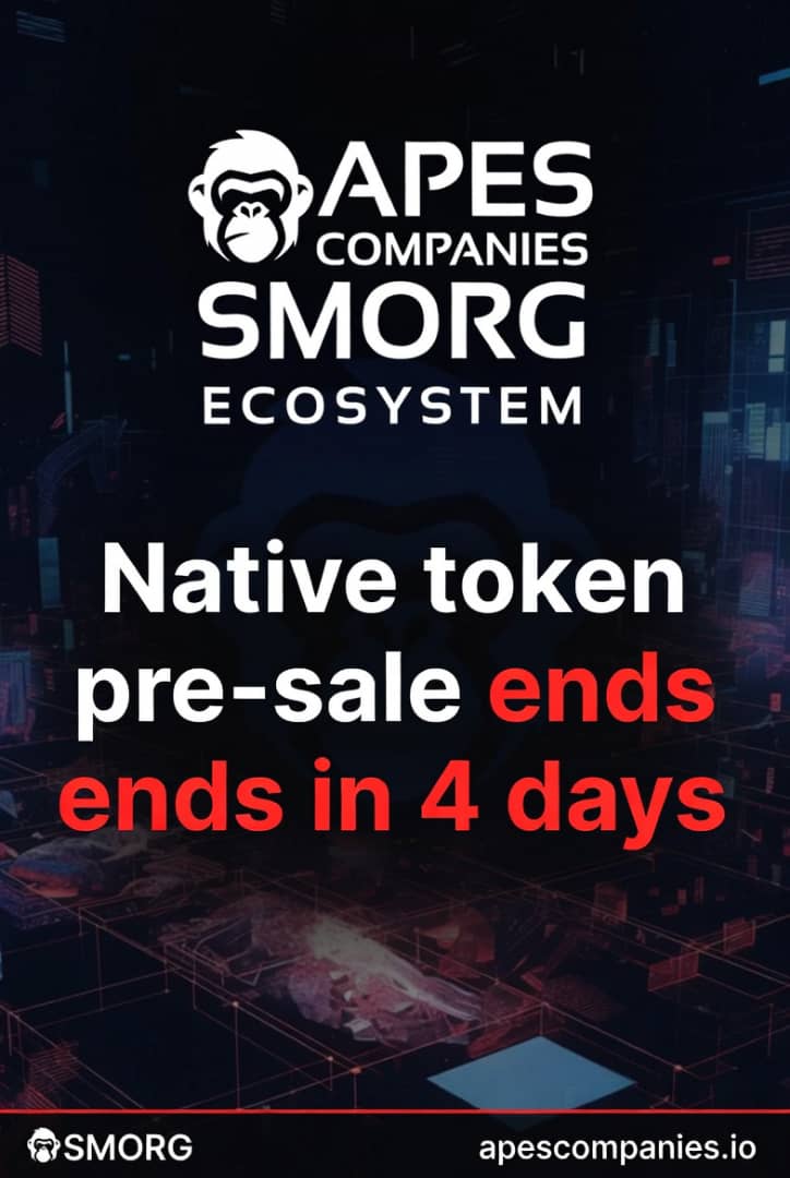 apescompanies's tweet image. The $ACS Pre-Sale is closing soon.
You can either watch the early birds win…
Or be one of them.
4 days left — move or miss out. 🦍🚀

Join the fair launch 
solsale.app/presale/EgALdf…

#ApesCompaniesSmorg 
#ACS 
#ApesCompaniesSwap