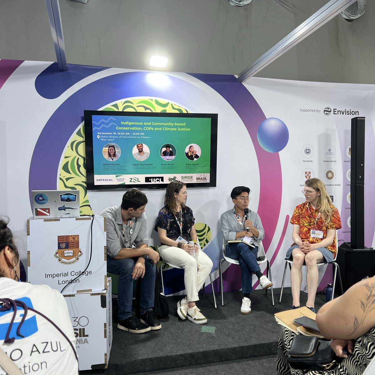 radicalxrad's tweet image. Exploring some more of the smaller delegation pavilion events this morning. First up was a conversation at the GAUC Pavilion on collaborative research that is being done with Indigenous communities/territories of Waimiri-Atroari and Pantanal (1/2) @ClimateBlue