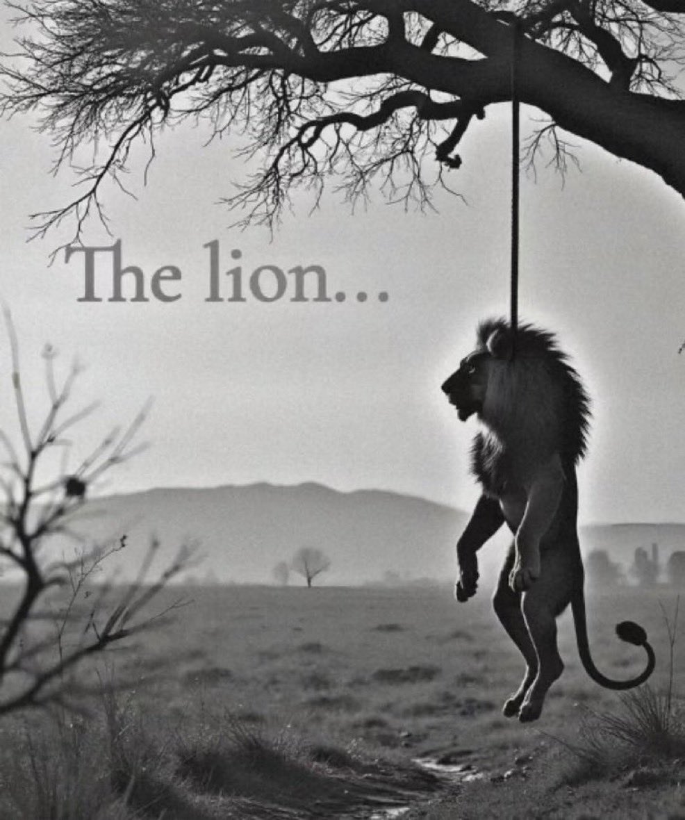 The lion didn't last long lmao