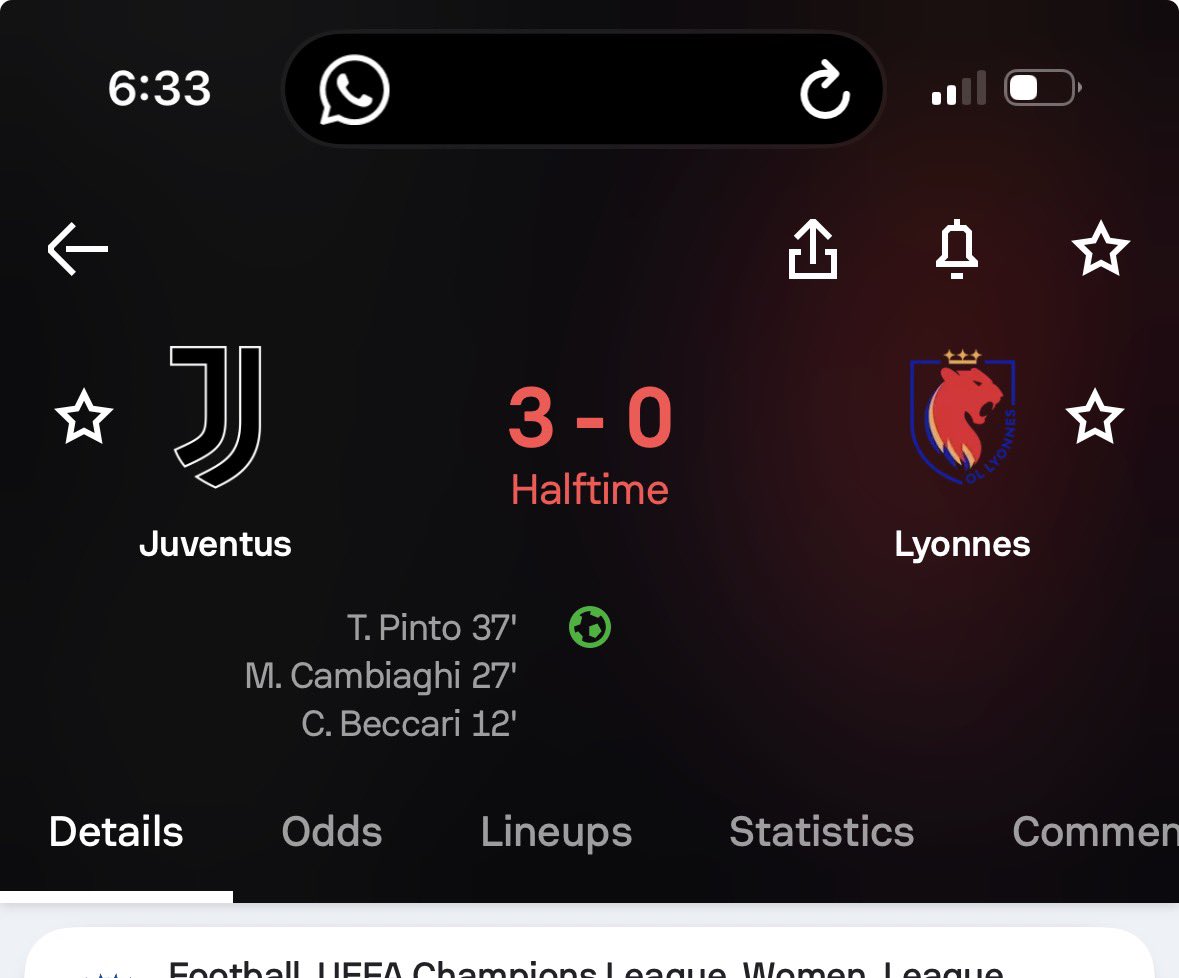 I choose 11odds to win in this game 😅😅😅, guess what’, they are leading by 3 goals to 0 😅😅

Give me Indian name 😅