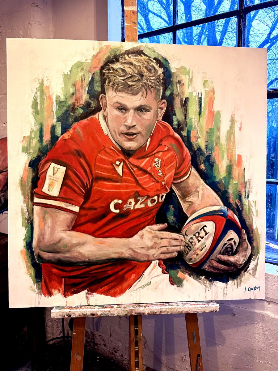 My latest painting of the incredible Jac Morgan - Wales, Ospreys and British &amp; Irish Lion. Wishing you a speedy recovery Jac ❤️ 
Original painting available, print edition released this week 🏴󠁧󠁢󠁷󠁬󠁳󠁿