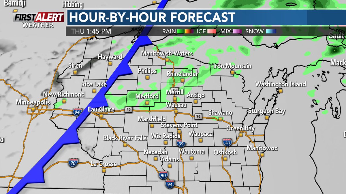 WxSpencerFurman's tweet image. Outside of a few light showers on Thursday, we should be fairly dry over the next several days again.
We do, however, have another chance for fog Thursday morning as well.
#wiwx #wsawwx #FirstAlertWeather

UPDATE: wsaw.com/2025/11/19/clo…