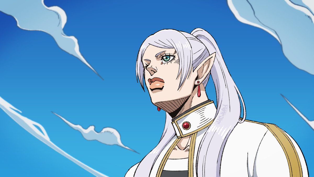 Frieren Looking Up From a Low Angle