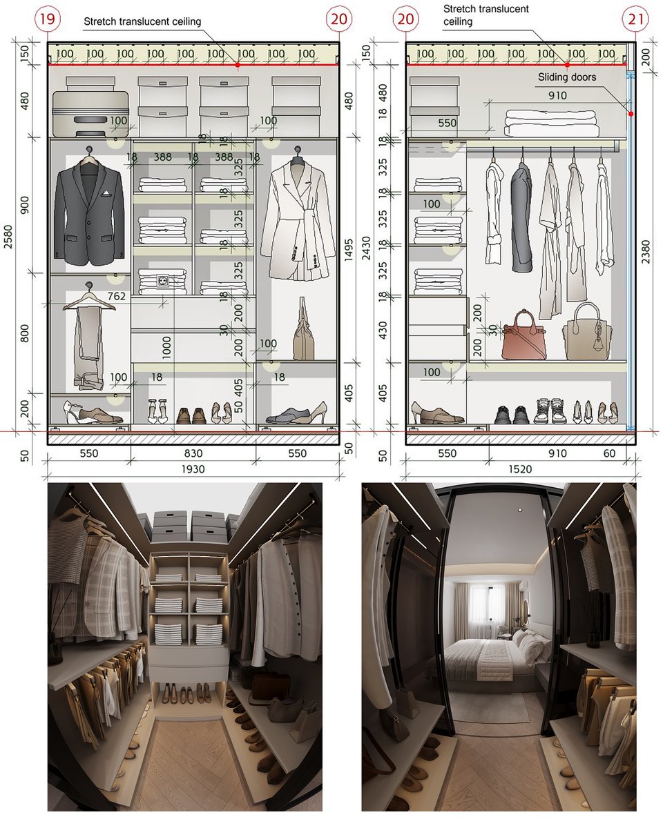 Interiorarchdes's tweet image. Some Interior Wall Elevations Basic Dimensions