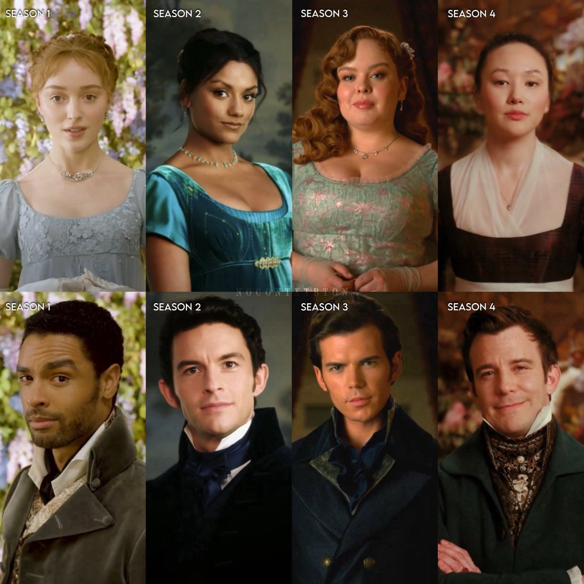 NoContxtBton's tweet image. #Bridgerton leading ladies and men