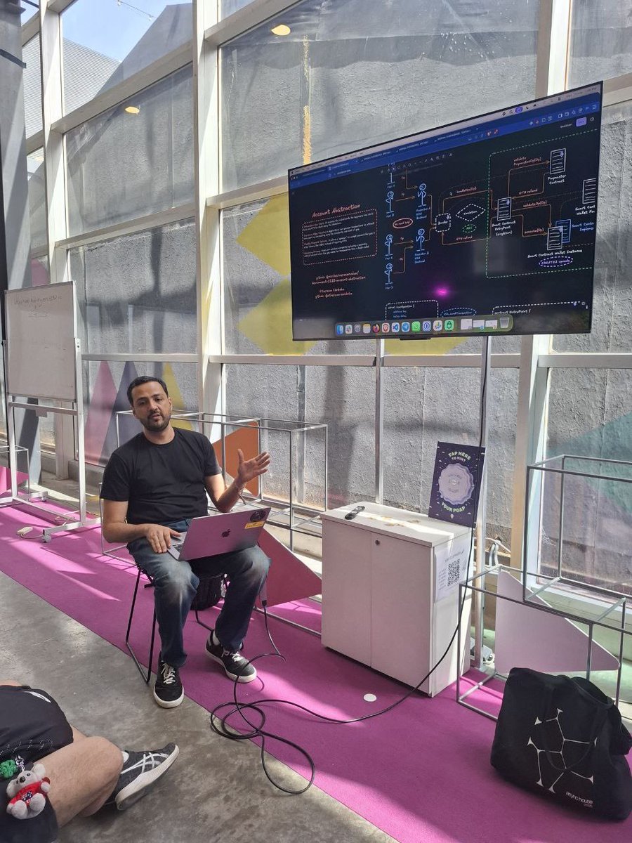 SpaceComputerIO's tweet image. Tune into Nico’s talk at the Account Abstraction Hub! 

Hear about secure Solidity smart contracts, and implementing a Foundry-based Cl/CD pipeline👨‍💻