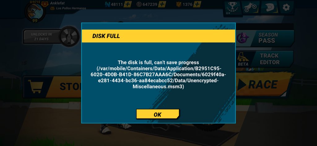 pwrrangerdanger's tweet image. @madskillsmx getting this error. Just thought I’d reach out!