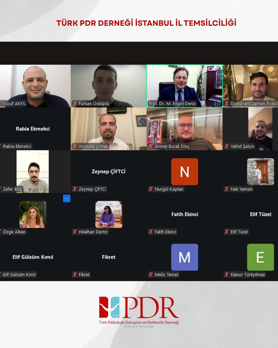 Türk PDR Derneği İstanbul İl Temsilciliği olarak, değerli hocamız Prof. Dr. Mehmet Engin DENİZ’e “Pozitif Psikoloji ile Büyümek: Okullarda Öz Şefkatin Gücü” seminerindeki katkılarından dolayı teşekkür ederiz.

<a href="/turkpdrdernegi/">Türk PDR Der- Psikolojik Danışma ve Rehberlik</a>
<a href="/mfatihkilic1991/">Mehmet Fatih KILIÇ</a>
<a href="/mengindeniz/">Prof. Dr. Mehmet Engin DENİZ</a> 
<a href="/docdrYusufAKYIL/">Yusuf AKYIL</a>