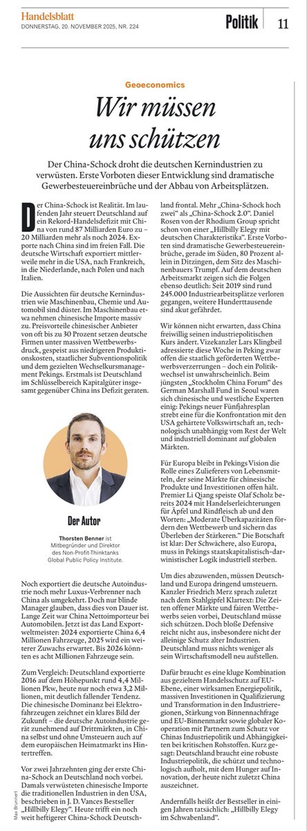 Hillbilly Elegy im Schwabenland. 

Meine Kolumne zum China-Schock im Handelsblatt.