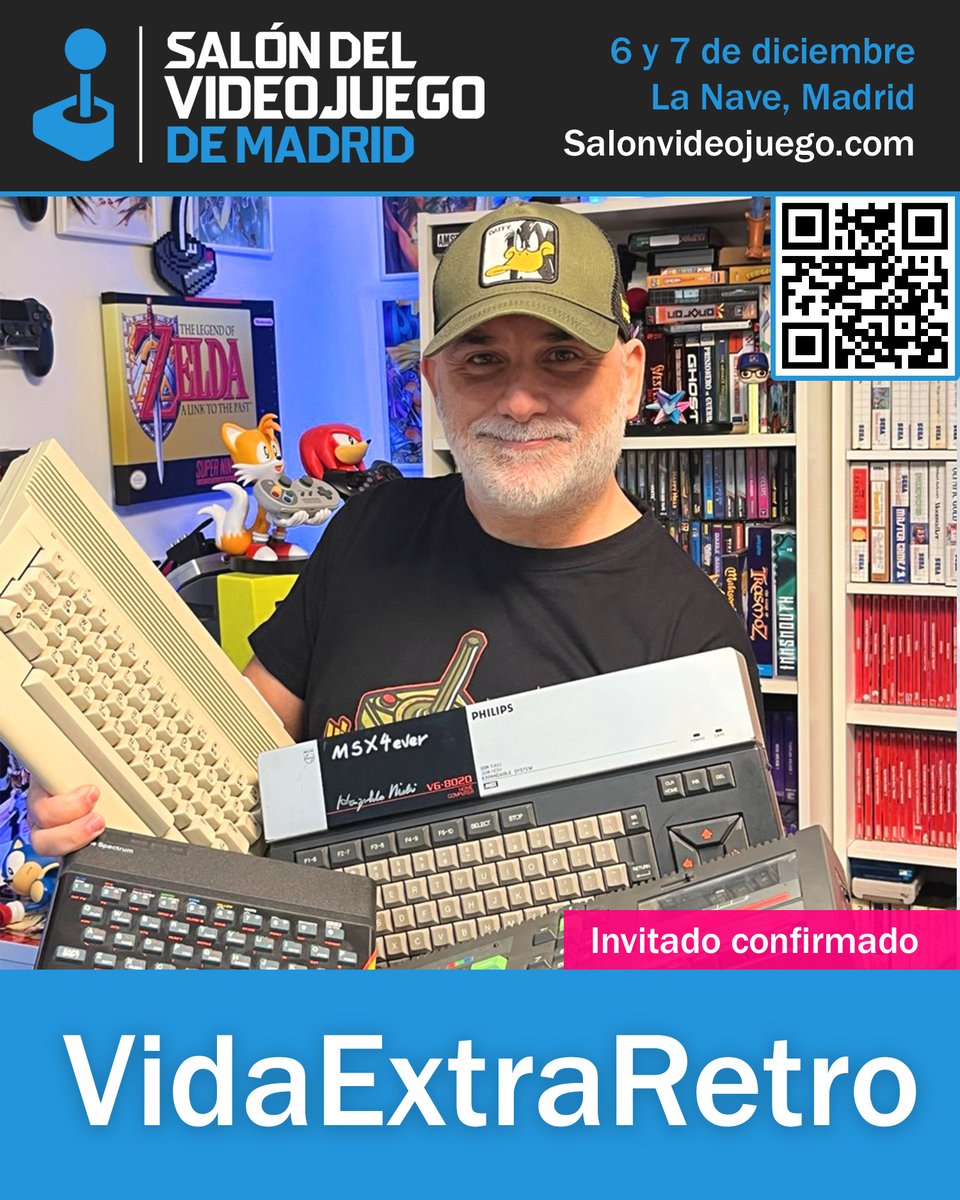salonvideojuego's tweet image. 🖖No se pierde ni una feria y esta no iba a ser la excepción. 
@vidaextraretro viene al #SalondelVideojuego y lo hará con un stand propio, en el que descubrirás un montón de ordenadores de 8 y 16 bits nutridos con los juegos más actuales del panorama independiente.