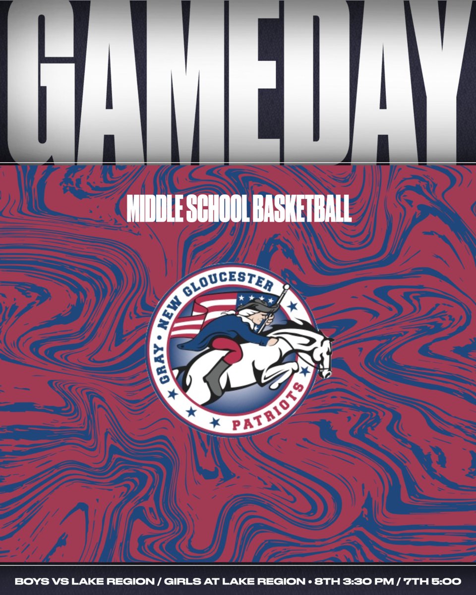 Good luck to our 7th and 8th grade basketball teams today as they open their season against Lake Region!

#PatriotPride