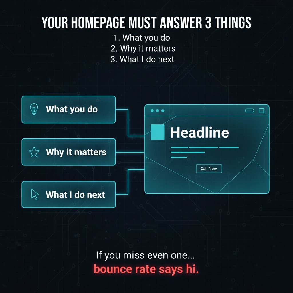 AfanAbro's tweet image. Your homepage must answer:
What. Why. What next.
#ConversionOptimization #WebDesign #UX #AfanAbro