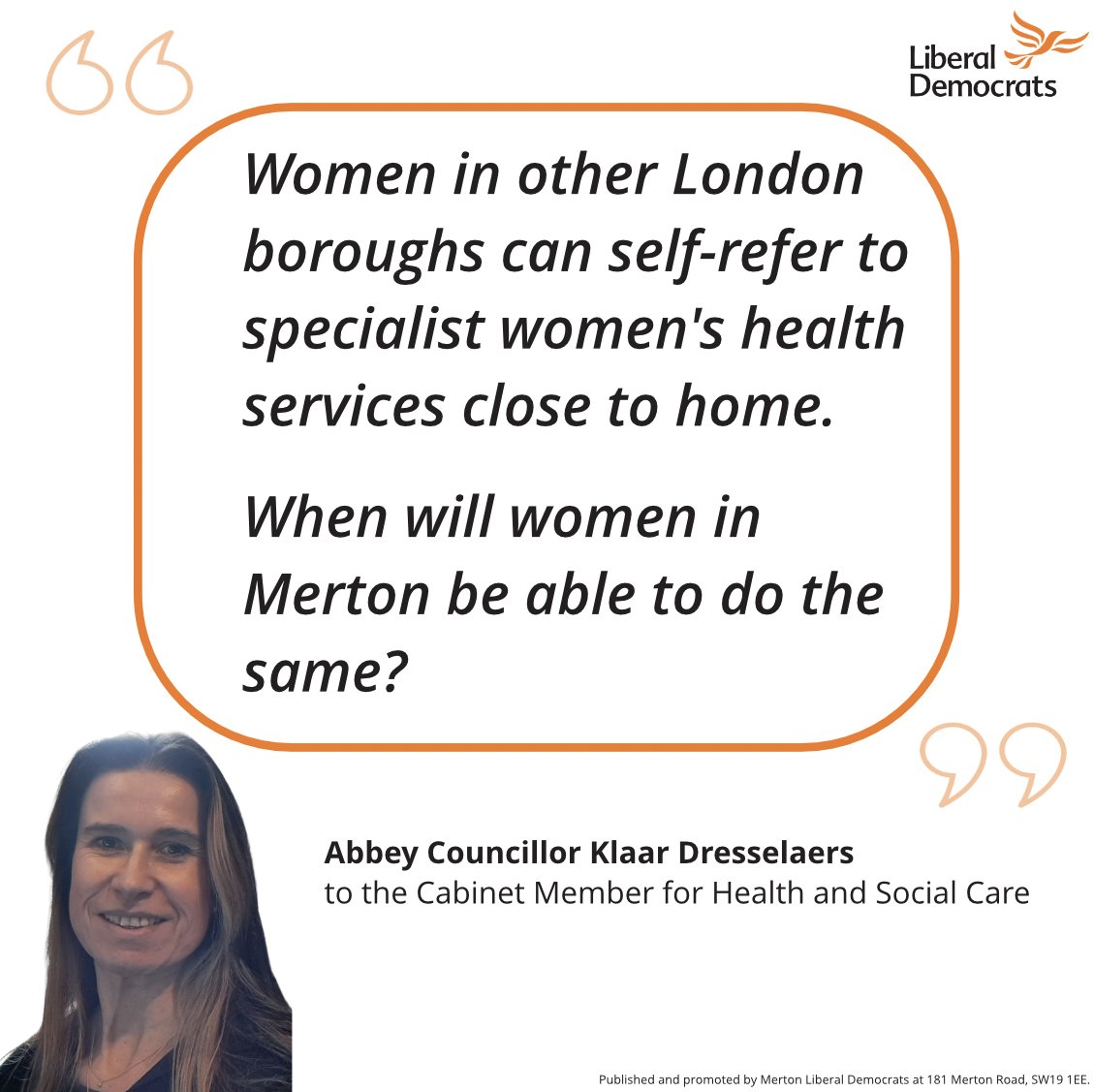 There is currently no Women's Health Hub serving any Primary Care Network in Merton.

Tonight, we’re asking <a href="/MertonLabour/">Merton Labour</a> when women in our area will have the same access to specialist women’s health services as they do in other boroughs.
