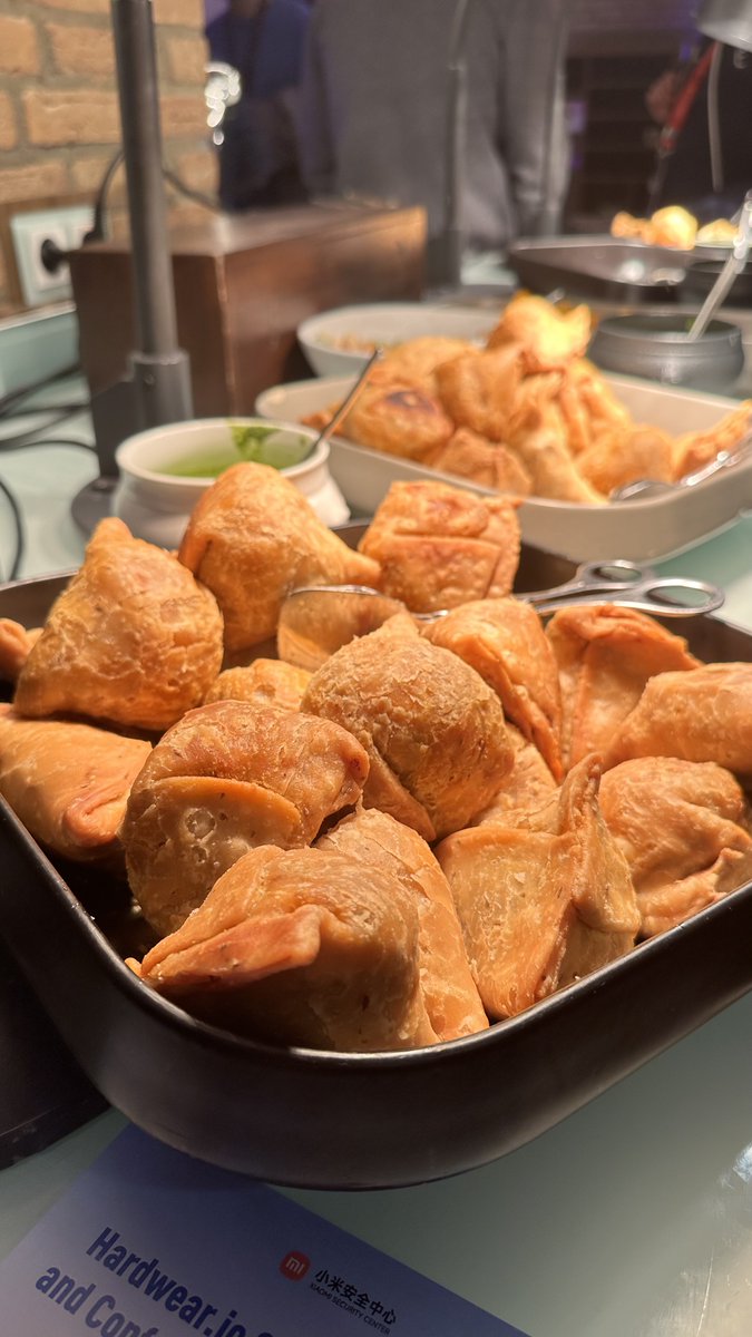 hardwear_io's tweet image. 🥰🥳 Thanks to Xiaomi, Happy Hour at #hw_ioNL2025 just got tastier! We’ve got ice-cold beers, hot samosas, and a room full of brilliant hardware minds. 

Come for the snacks, stay for the conversations.

Know More: hardwear.io/netherlands-20…

#hardwaresecurity #HappyHour