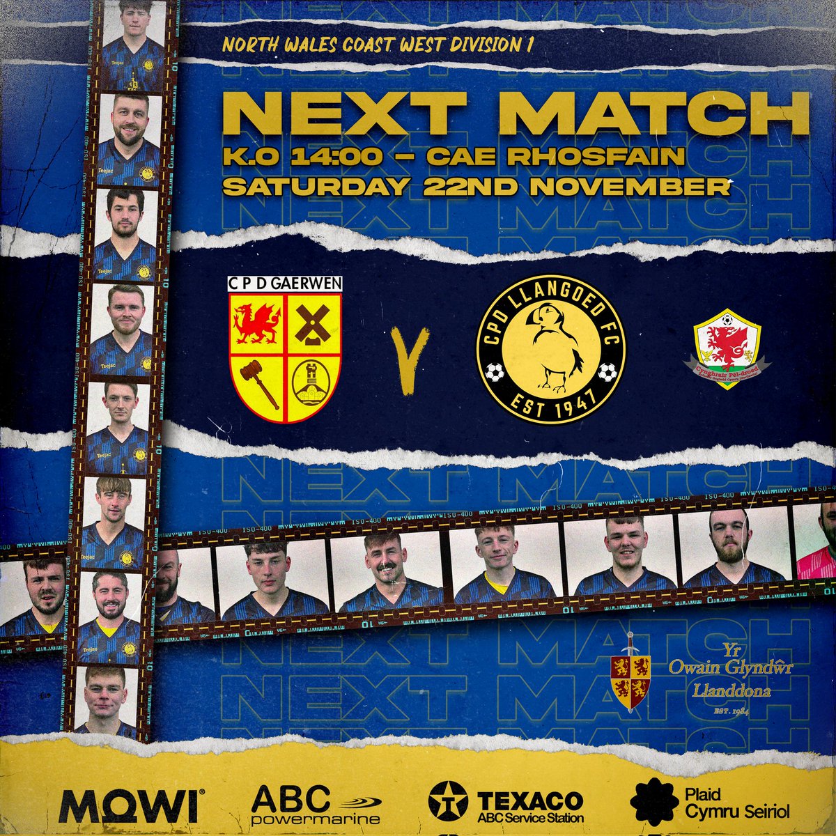 CPDLlangoedFC's tweet image. 𝐍𝐄𝐗𝐓 𝐌𝐀𝐓𝐂𝐇!

Away this Saturday, we are hosted by CPD Gaerwen. Details in the poster below! All your support is appreciated! 

𝗨𝗣 𝗧𝗛𝗘 𝗣𝗨𝗙𝗙𝗜𝗡𝗦! 💛💛
