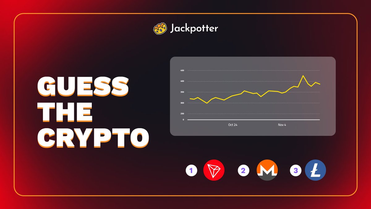 jackpotterCOM's tweet photo. 🎁 GUESS THE CRYPTO — GIVEAWAY!

🔁RT + Tag a friend  +  Drop your answer + Jackpotter Username  to enter!

The 10 random users will each receive a Custom Box with FS🎁
#Giveaway #CryptoFun #Jackpotter https://t.co/3jIs3Yuax9