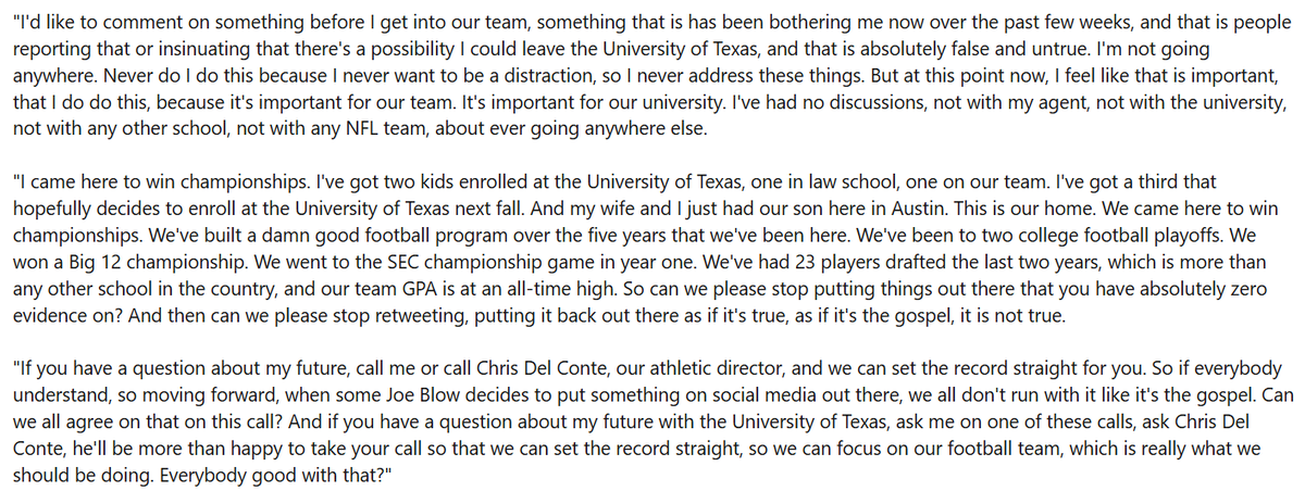 AnwarRichardson's tweet photo. Texas football coach Steve Sarkisian responds to ESPN's @DesmondHoward  social media post on Monday that stated the coach might leave Austin after the end of the season https://t.co/5GfNrmMJmN