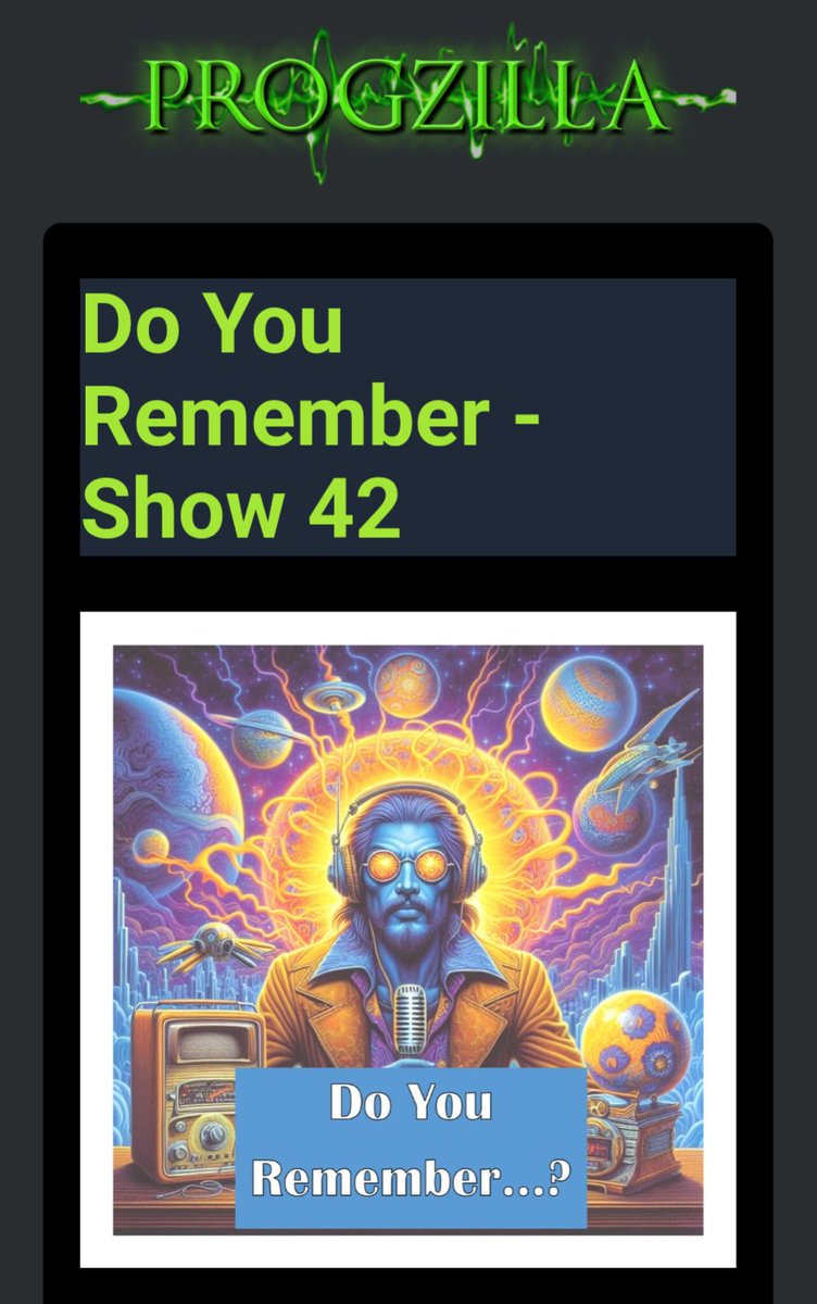 clothesfreeuk's tweet image. All good stuff... Drivetime Podcast from Progzilla radio  🎶❤️
#progzilla #podcast #progrock #classicrock #DriveTimeVibes