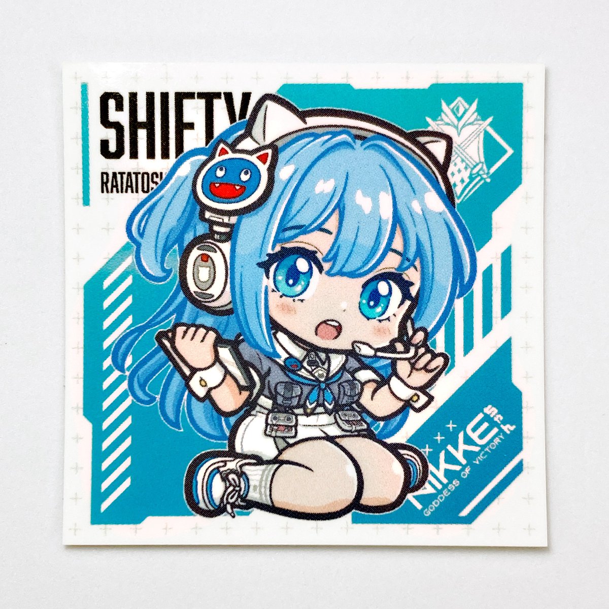 BAS_TETCH's tweet image. さん家祭り新作②
新シリーズ！
勝利の女神ニッケちゃんシール
「シフティー」　500円
お一人様３点まで