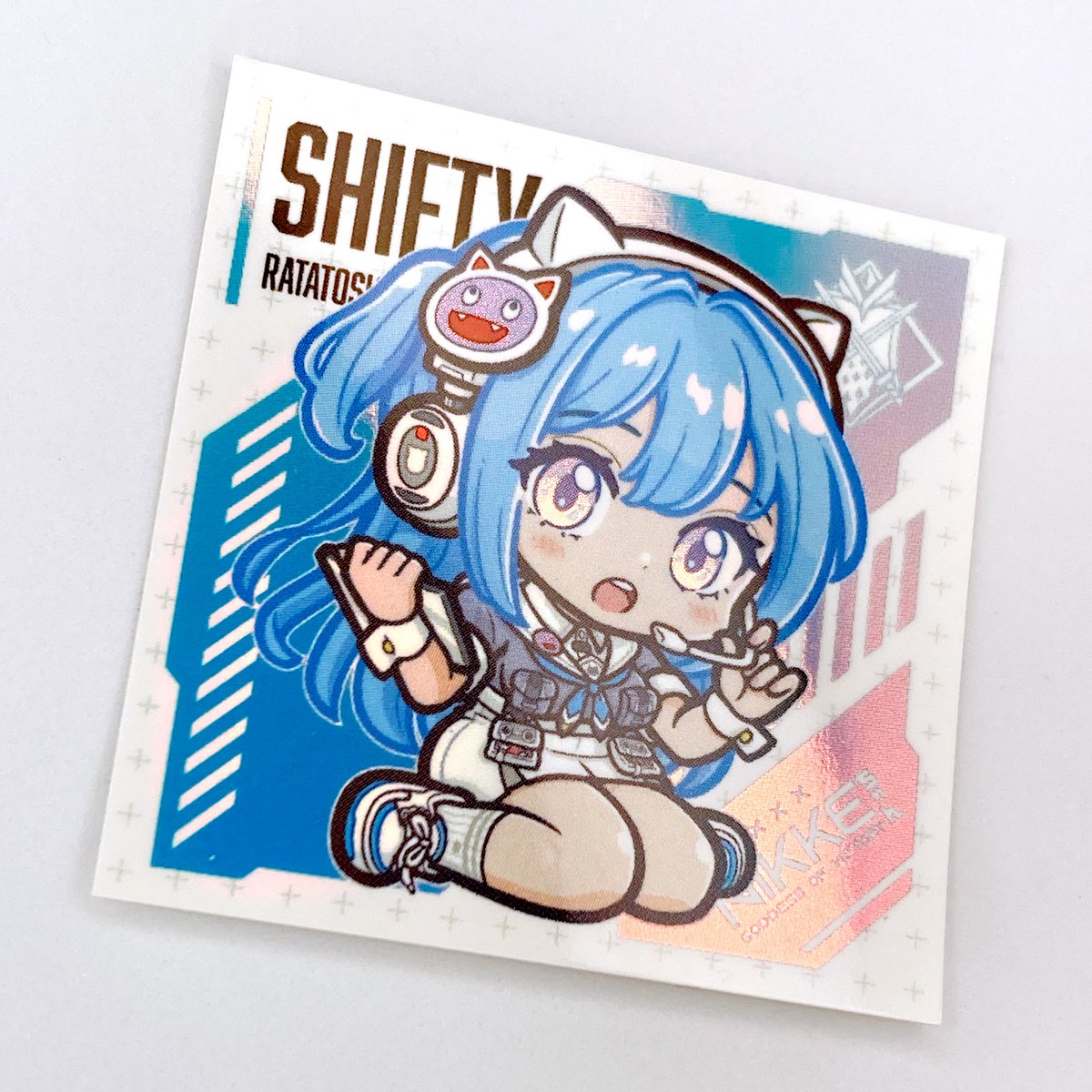 BAS_TETCH's tweet image. さん家祭り新作②
新シリーズ！
勝利の女神ニッケちゃんシール
「シフティー」　500円
お一人様３点まで