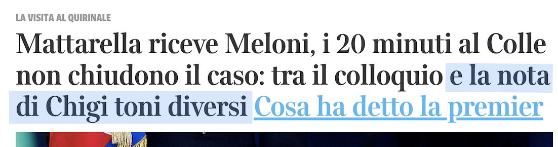 inventano la notizia che la Meloni è andata a chiedere scusa (quando invece è andata per riceverle) e poi si sorprendono che la realtà li smentisca.
<a href="/boni_castellane/">Bonifacio Castellane</a>