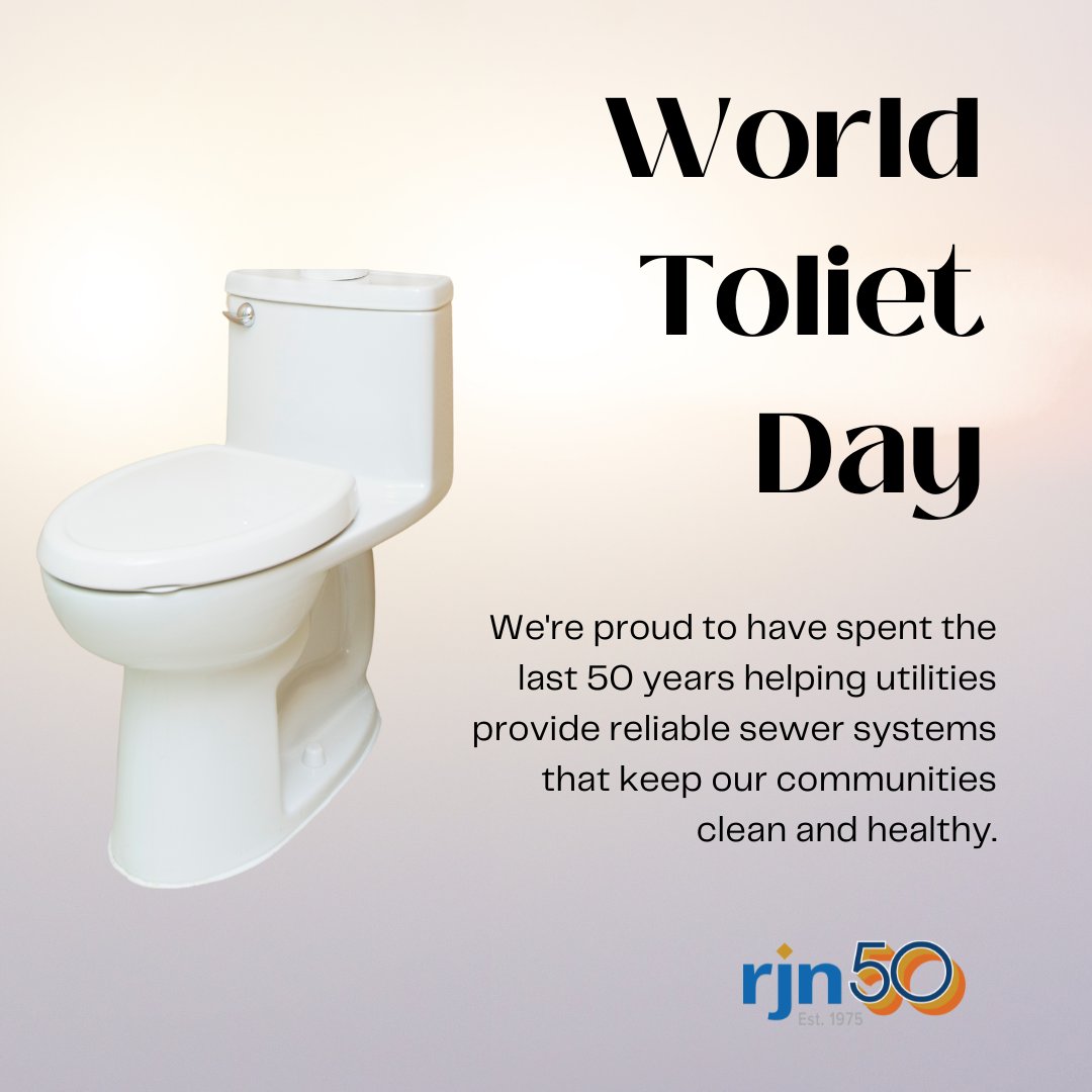 rjn_group's tweet image. 🚽 World Toilet Day is a reminder of why our work matters: resilient systems, safe sanitation, and healthier communities. Proud to support utilities with the engineering expertise that keeps everything flowing.
#WorldToiletDay #SanitationForAll #WastewaterEngineering