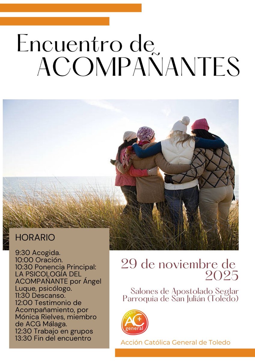 Encuentro de Acompañantes 29 de noviembre en Salones de Apostolado Seglar. Toda la información en el cartel. Abierto a todo el que esté interesado.

Inscripción docs.google.com/forms/d/e/1FAI…