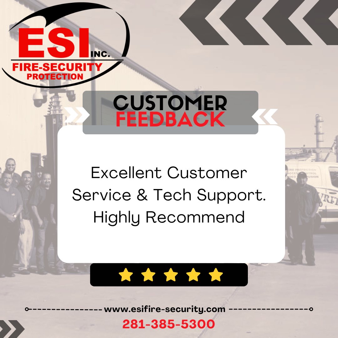 esifire's tweet image. Going above and beyond with excellent customer service and top-notch tech support! 🌟 Huge thanks to our team for always delivering support you can rely on. 💪 #CustomerFirst #TechExcellence #TeamESI