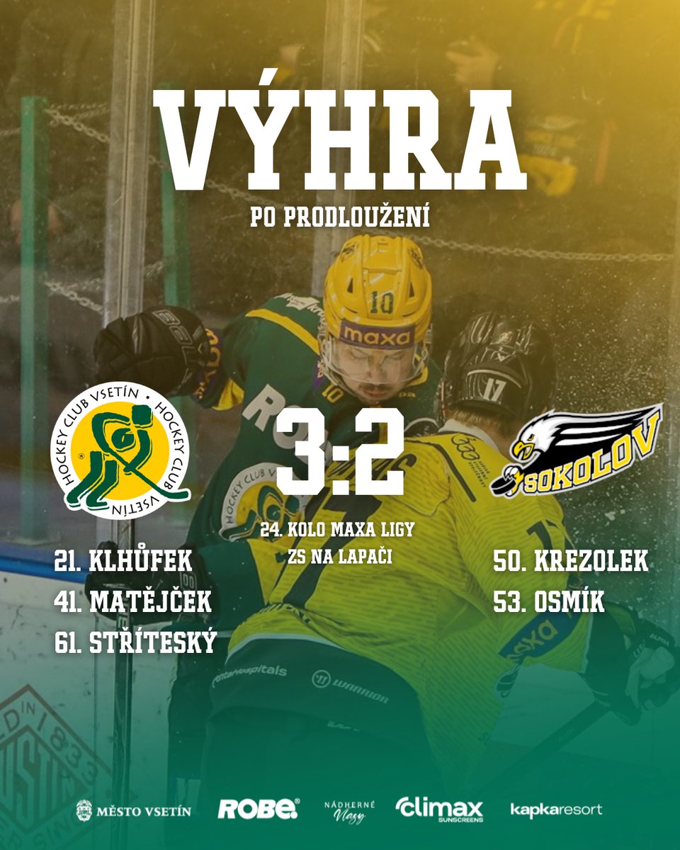 Sokolov porážíme po prodloužení! 💛💚