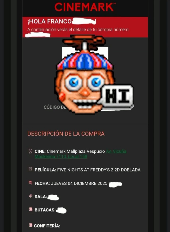 seiberlin07's tweet image. Ya estamos listos para el estreno de #FiveNightsAtFreddys2 en #Cinemark 📽