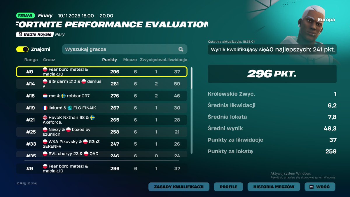 MaciakFN3's tweet image. qualed early w/@mateziak_ pozdrawiam.