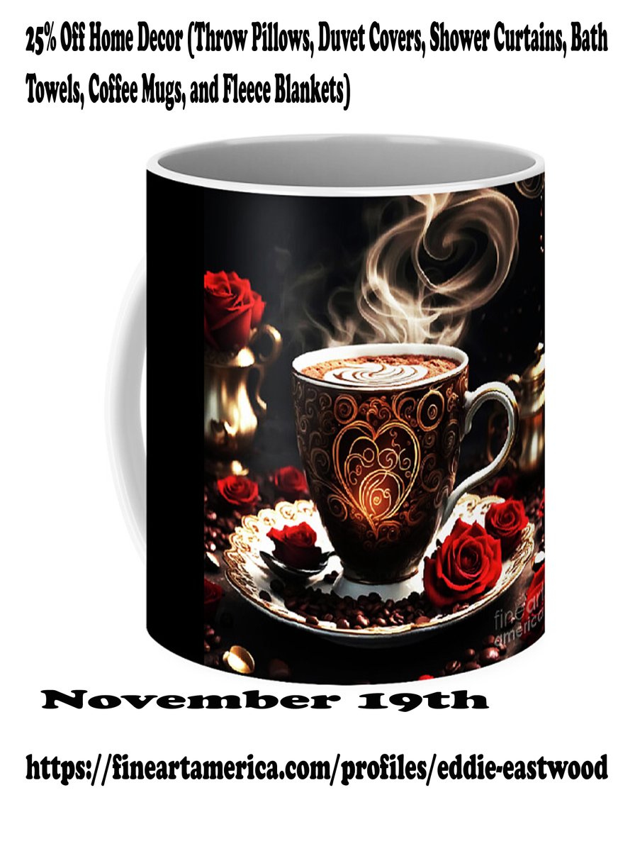 PhotosbyEddie's tweet image. Check out this   fineartamerica.com/featured/coffe… #Sale #Mugs #Coffee #ChristmasGiftIdeas #Google 25% off all home decor today! One day only!
