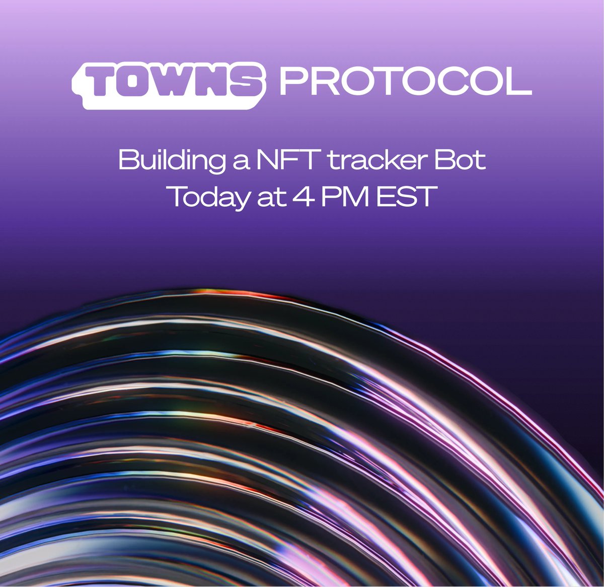 TownsProtocol's tweet image. Day 8 of our Bot-a-Day series continues with the development of the NFT tracking bot introduced last week in our stream.

The session highlights how tracking tools can be extended beyond trade alerts to monitor wallet activity, reveal collection trends, and support automated…