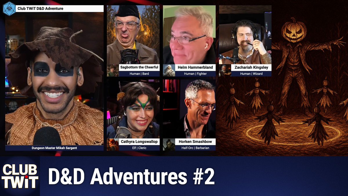 The TWiT crew is back in the cornfield. Mikah Sargent leads Leo Laporte, @ParisMartineau, Paul @Thurrott, @JP_Bennett, and @byJacobWard through cursed crops, chaotic magic, and a suspiciously soulful scarecrow.
Watch the wild TWiT+ adventure: twit.tv/shows/twit-plu…