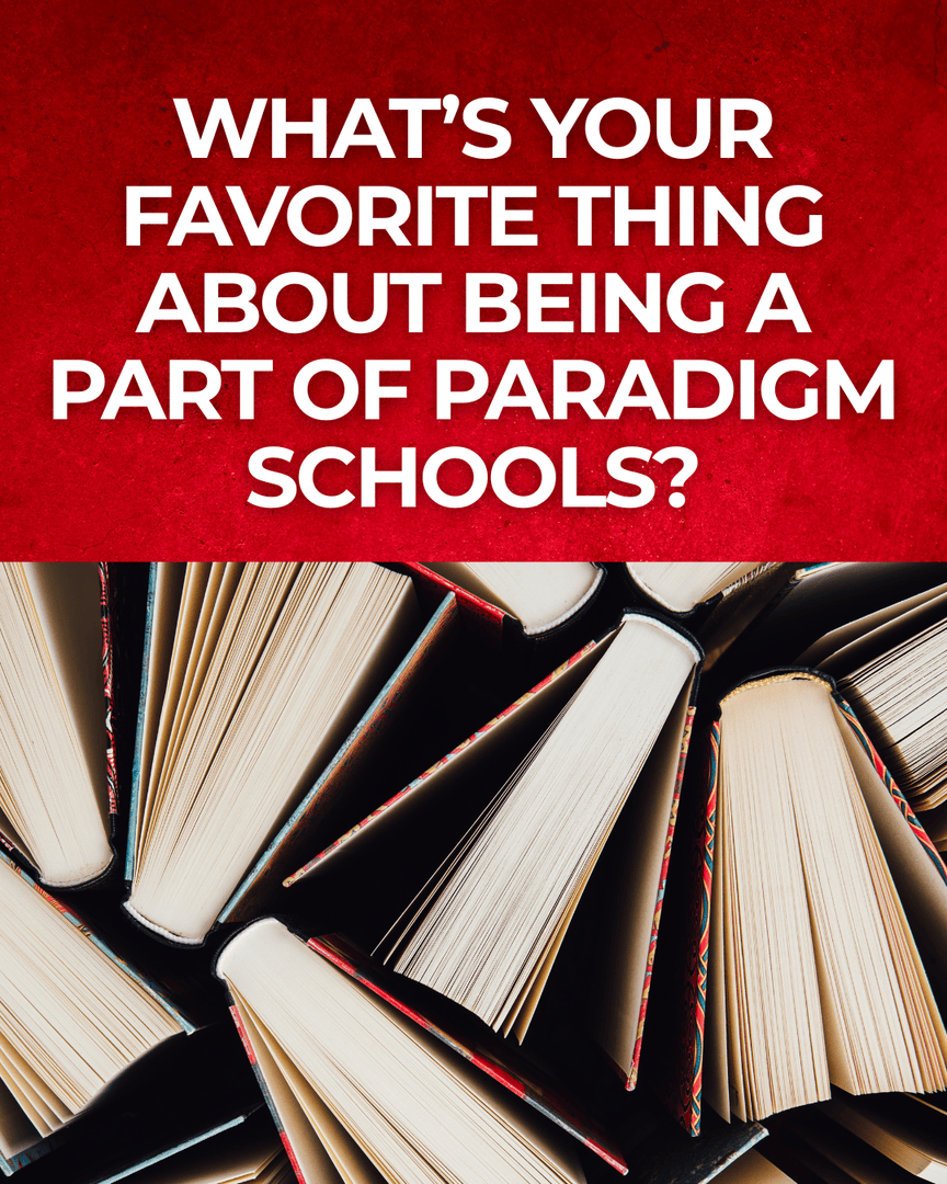 paradigmschool's tweet image. Let us know in the comments.

Explore our website at paradigmschools.org

#ParadigmEducation #InnovativeLearning #MentorshipMatters #utahhighschools #utahcharterschools #education #schoolcurriculum #classicaleducation
