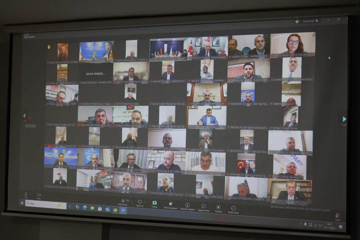 İl Başkanımız <a href="/milhamigunbegi/">M.İlhami GÜNBEGİ</a>, 13 İlçe Başkanımız ve il–ilçe teşkilat başkanlarımızla birlikte; AK Parti Genel Başkan Yardımcımız, Teşkilat Başkanımız Sayın Ahmet Büyükgümüş’ün başkanlığında, 81 il başkanı, ilçe başkanları ve teşkilat başkanlarının katılımıyla video konferans
