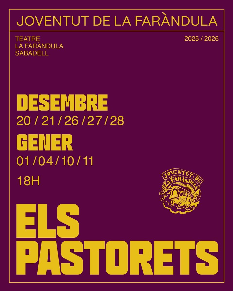 ELS PASTORETS 😈

🎄 S’acosta el Nadal… i amb ell tornen els Pastorets de la Joventut de la Faràndula!

🎟️ Entrades a la venta el dia 20/11 ➡️  12h online i 18h presencial al Teatre Principal

#Sabadell #Farandula #JoventutDeLaFarandula #Teatre #Pastorets #Tradició