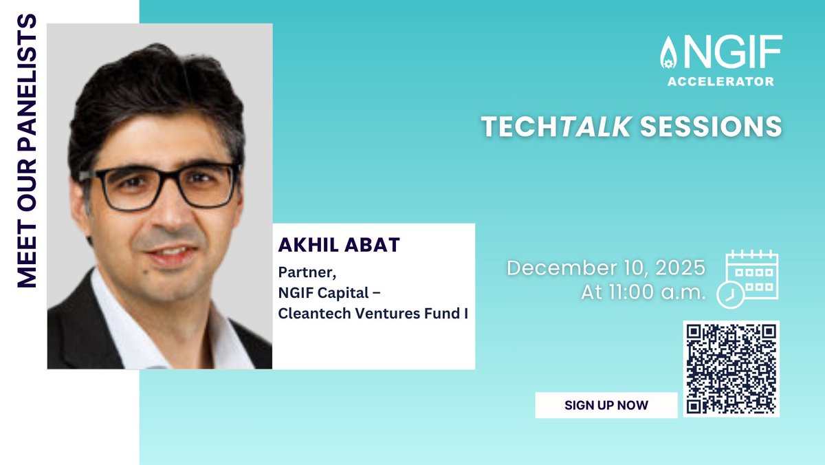 NGIFCapital's tweet image. 🎤Meet our Panelist for the #NGIFAccelerator&apos;s ‘TECHTALK SESSIONS&apos;: Akhil Abat
Topic: Inside the Investor Mindset: How to Win Capital and Build Partnerships

📅 Day: December 10, 2025 
⏲️Time: 11:00 a.m. (MT)

Register today: events.teams.microsoft.com/event/7dfc4940…