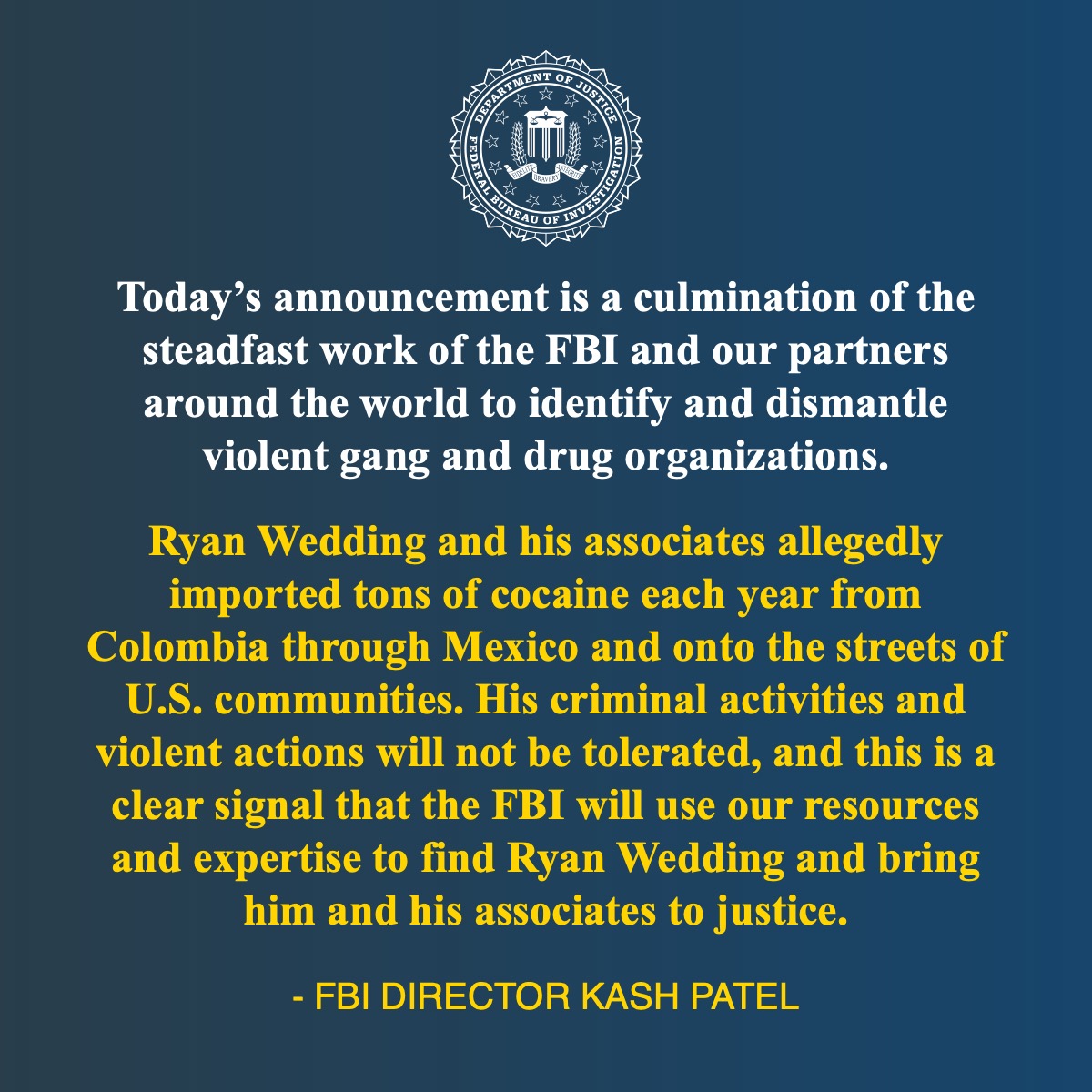 FBI's tweet image. Ten Arrested in Federal Indictment Charging Olympic Athlete-Turned-Cocaine Trafficker with Ordering Murder of Witness in January fbi.gov/news/press-rel…