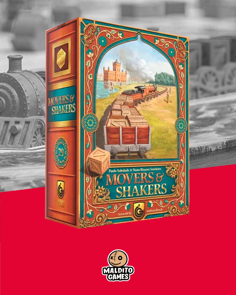 MalditoGamesES's tweet image. ¡Exclusivas que te harán volar la cabeza! 🤯🔥
Movers &amp;amp; Shakers 🚂 y The Great Library 📚 se suman a nuestro catálogo en 2026. Dos juegazos que surgen de campañas de micro mecenazgo… y los dos se vienen a casa. 😏🎲
📢 Sí, lo sabemos: los estabas deseando. 😎💪