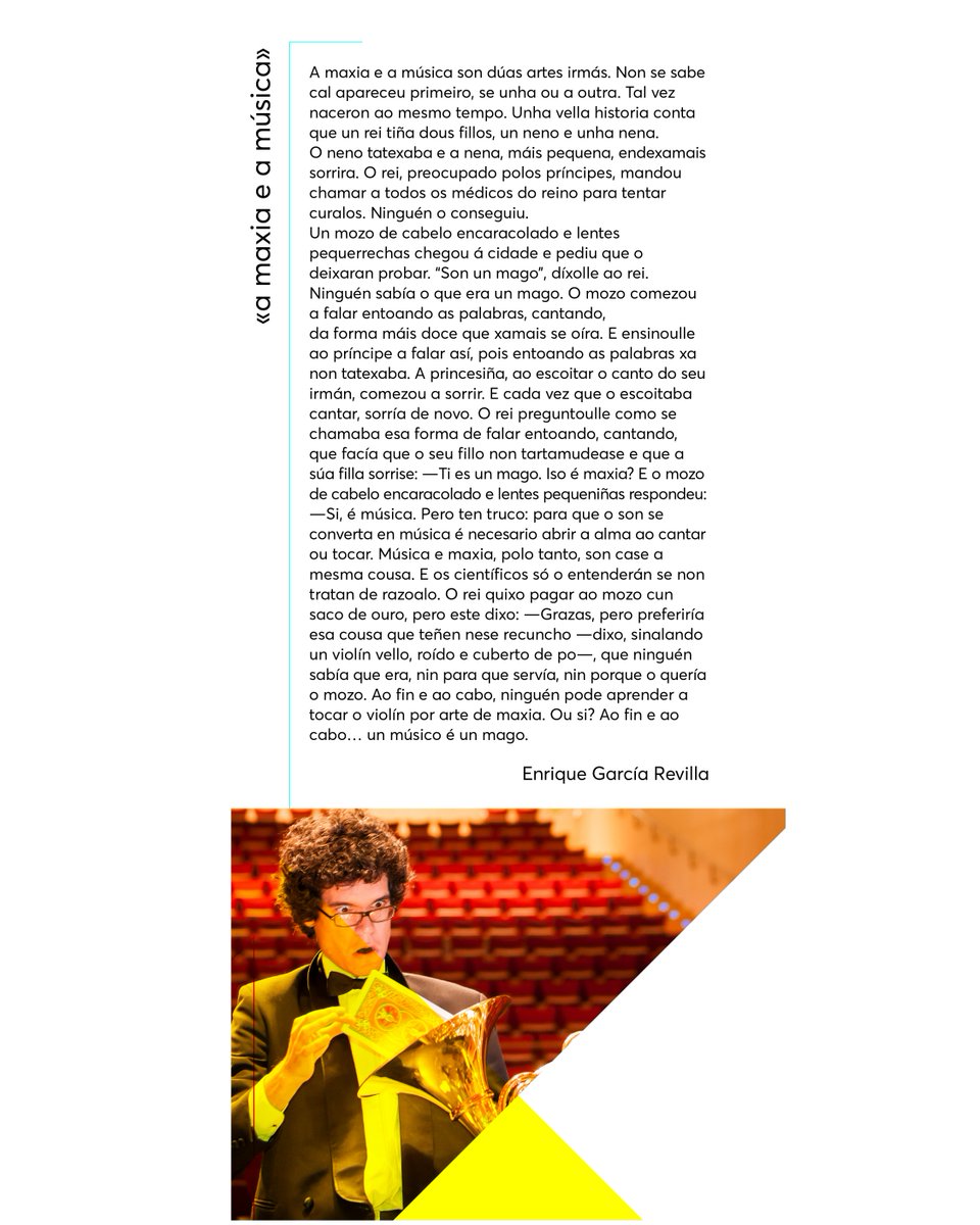 BMSCompostela's tweet image. Por aquí vos deixamos o programa de 𝘾𝙤𝙣𝙘𝙚𝙧𝙩𝙤 𝙈𝙪́𝙨𝙞𝙘𝙤 𝙈𝙖́𝙭𝙞𝙘𝙤 🎶 co mago-presentador Quiquemago.

📍Xoves 20 e Venres 21 – Auditorio de Galicia | 🕢 10:00h
📍Domingo 23 – Teatro Principal | 🕢 12:00h 

📲 𝘄𝘄𝘄.𝗰𝗼𝗺𝗽𝗼𝘀𝘁𝗲𝗹𝗮𝗰𝘂𝗹𝘁𝘂𝗿𝗮.𝗴𝗮𝗹