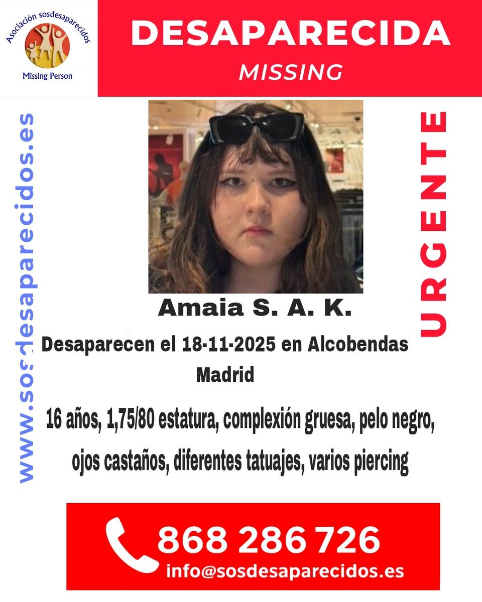 🆘 DESAPARECIDA
#sosdesaparecidos #Desaparecido #Missing #España #Alcobendas #Madrid 
Fuente: sosdesaparecidos
Síguenos <a href="/sosdesaparecido/">ALERTA DESAPARECIDOS</a>
