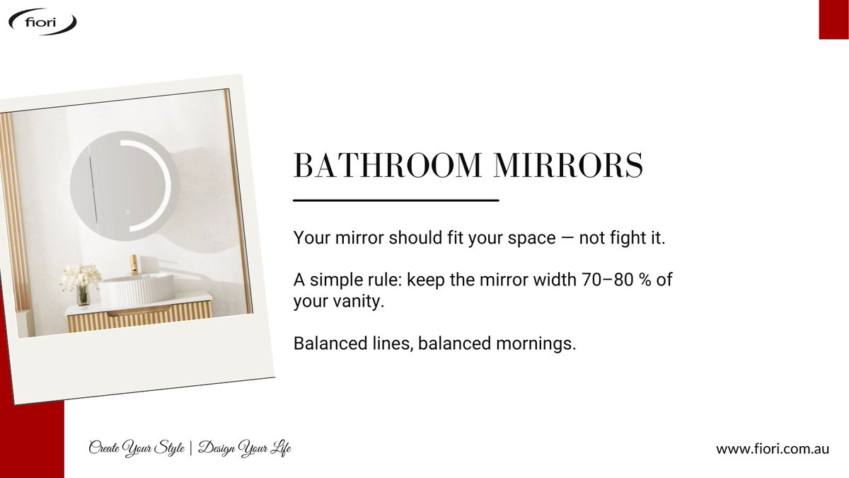 Fiori_aus's tweet image. Small bathroom? Avoid these mirror mistakes 👇
1️⃣ Hanging too high
2️⃣ Skipping wall proportion
3️⃣ Ignoring light bounce
Fix these, and your space doubles visually.
Explore our bathroom mirror collection here: bit.ly/454OOHz
#HomeUpgrade #DesignSmart