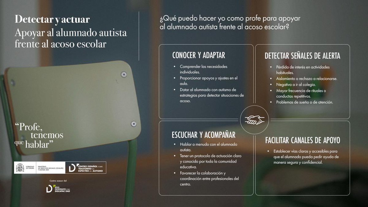 EdEspecial1's tweet photo. “Profe, tenemos que hablar”. Pautas para prevenir el acoso escolar. https://t.co/JBu0HyR9ev
