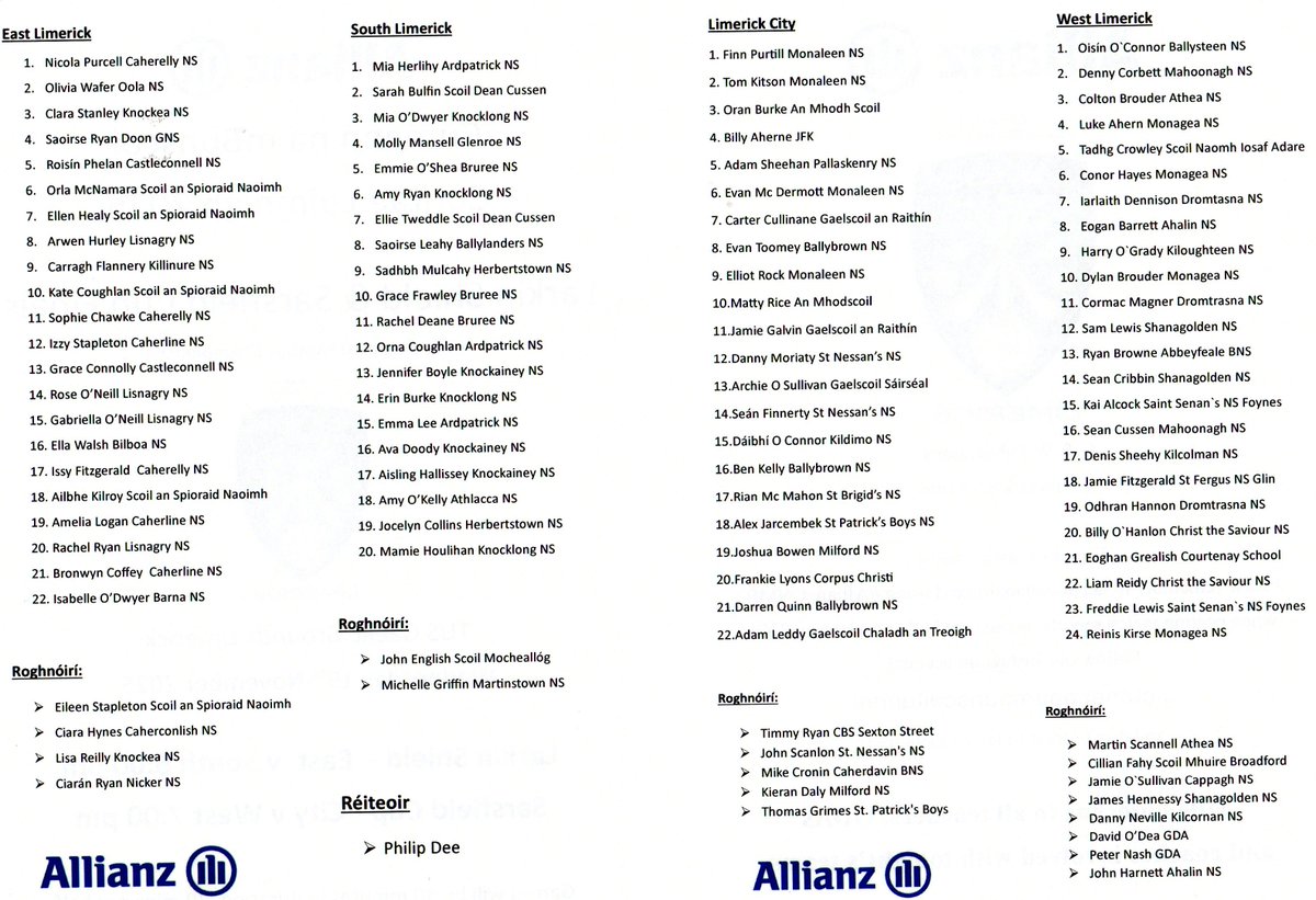The teams have been announced for tonight's games in the Gaelic Grounds <a href="/LKLadiesGaelic/">LimerickLadiesGaelicFootball</a> <a href="/LimerickCLG/">Limerick GAA</a> <a href="/officialgaa/">The GAA</a>