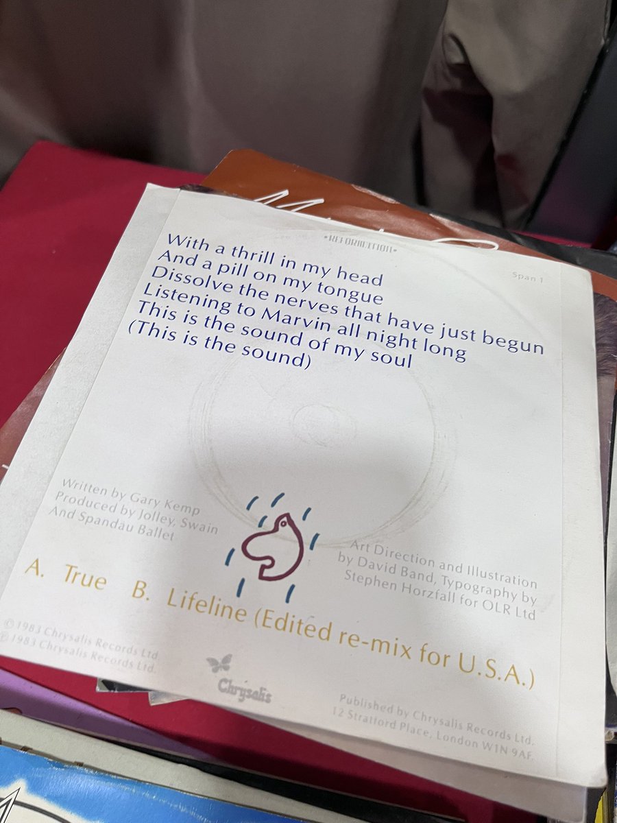 Patr1ckMcCann's tweet image. Look what I found in a local charity shop. Alas, I didn’t buy it as I don’t have a record player @SpandauBallet @realmartinkemp @harleymoonkemp @romankemp #imaceleb #spandauballet #True