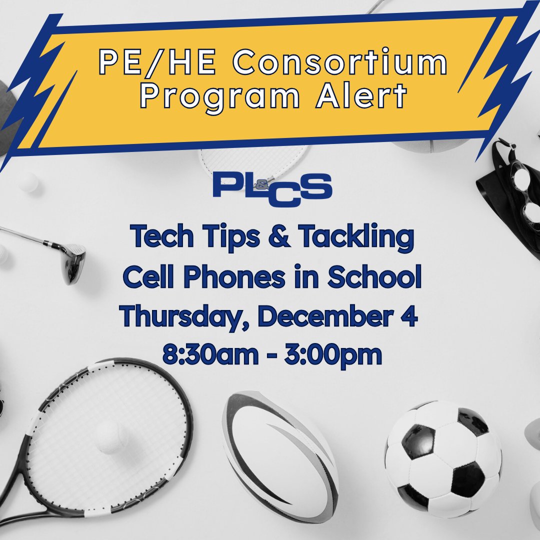 swbocesplcs's tweet image. Learn tech tips for PE/HE and join a conversation on tackling cell phones in school. Walk away with practical strategies you can use right away.

Register: mylearningplan.com/ProgramAdmin/P…

#swbocesplcs