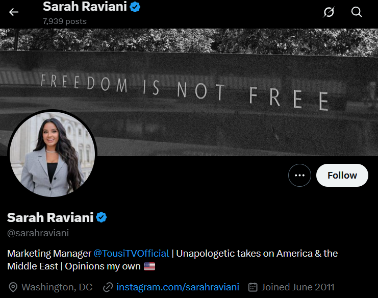 Rah Raviani @Villgecrazylady Sarah Raviani's new boss is Mahyar Tousi, aka Tel Aviv ...